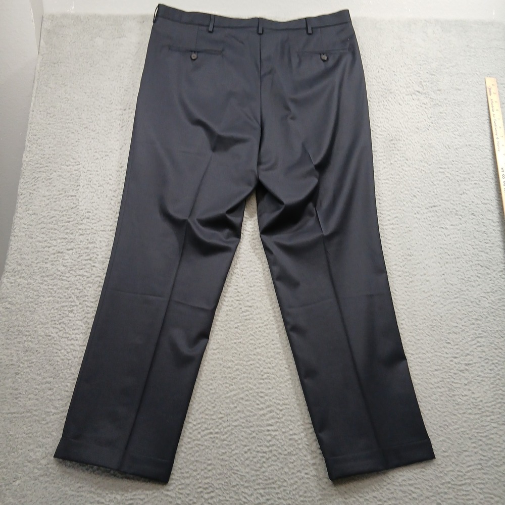 Dockers Collection‎ Super 100's Worsted Wool Pleated Pants 40x32 Navy EUC - Picture 3 of 9